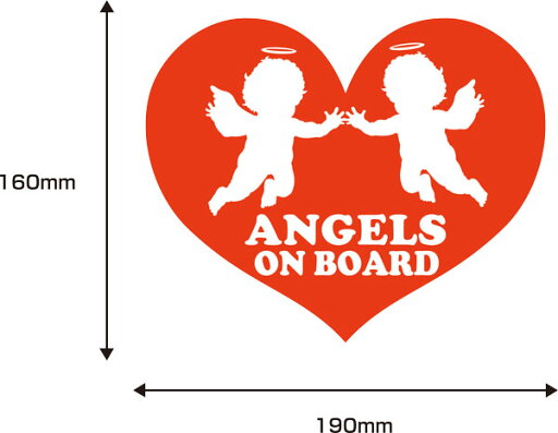 baby on board(baby in car) ANGELS 車 ステッカー カッティング 赤ちゃんが乗っています 双子 baby on board(baby in car) ANGELS 車 ステッカー カッティング 赤ちゃんが乗っています 双子