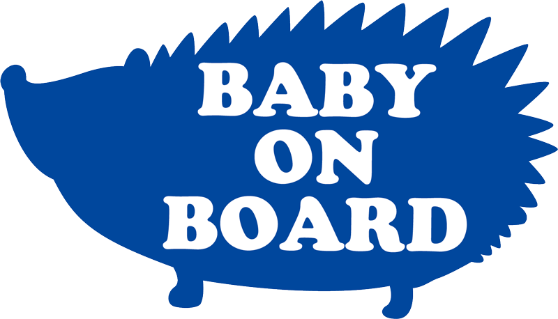 baby　on　board(baby in car)　Kid　Kid's　child　chirdren　 ハリネズミ　料 　車　ステッカー　カ..