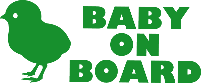 baby on board(baby in car) Kid Kid's child chirdren ひよこ 車 ステッカー カッティング 赤ちゃんが乗っています Kid in car