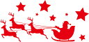 クリスマス用カッティング　サンタクロース　トナカイ　星　店舗　ディスプレイ　x'mas　サイズ変更可能です！