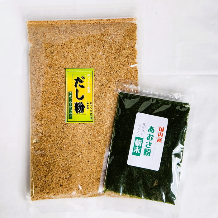 【送料無料】静岡おでん・富士宮焼きそばの粉セットだし粉 200g・青さ粉 20g（魚粉 粉 いわし 煮干し 青さ粉 青のり …