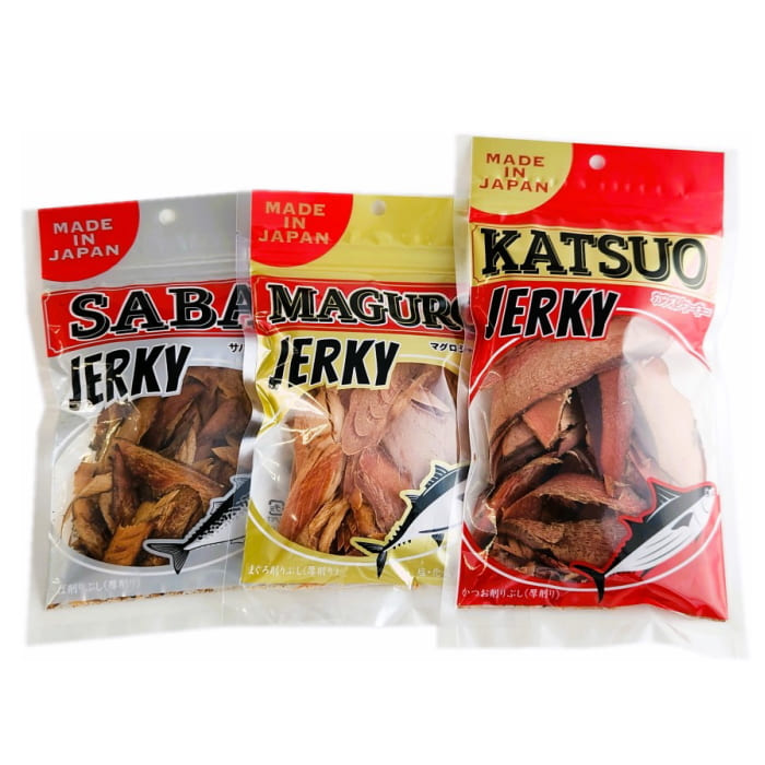 お試し！3種類のジャーキー 食べくらべセット （かつお節 まぐろ さば 厚削り 食べる鰹節 だし 鰹工房）※ メール便（ゆうパケット便） （代引き・日時指定はできません）