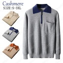 【毛玉ブラシ無料GET!】カシミヤ セーター POLOシャツ メンズ 抗ピリング加工 メンズセーター ニット トップス カシミヤ100% 男性 学生 紳士 通勤...