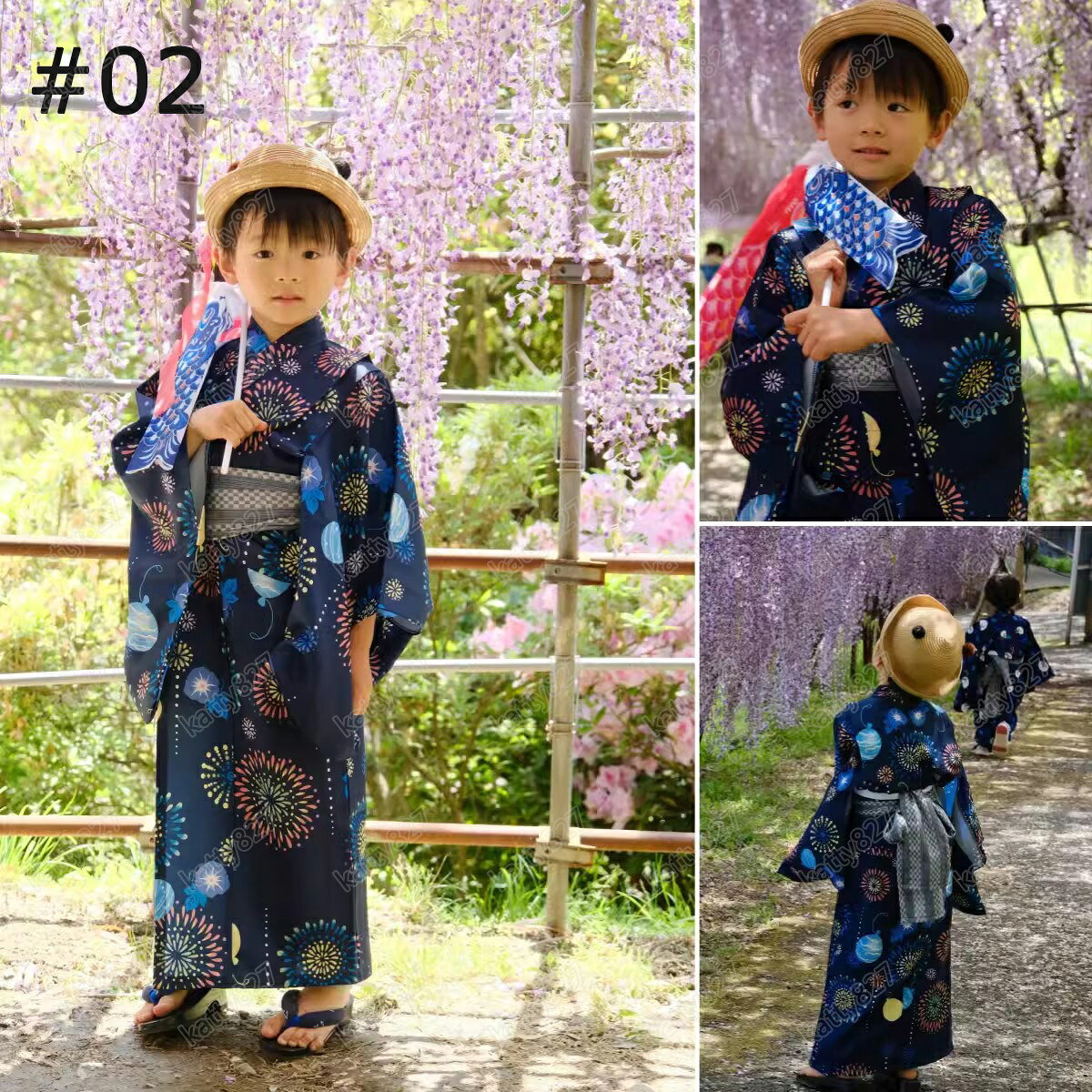 【新入荷】浴衣福袋 浴衣セット ポリエステル キッズ浴衣 ワンピース 選べる7柄 浴...