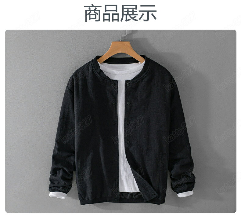 麻ジャケット テーラードジャケット メンズ 70％麻 30％綿 リネン ストライプ アウター 長袖 麻ジャケット リゾート リモートワーク スーツ カジュアル メンズファッション 父の日 プレゼント ギフト 無地 自宅勤務 秋服 春服 上質 きれいめ ゆったり風 kattty-10000791 katty827 サンプル画像3