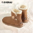 【EVERUGG】ムートンブーツ ミニボタン 商品番号:EA3002 レディース ショート ブーツ シープスキンアグ 天然ウール かわいい レディース靴 冬靴 ...