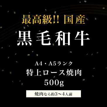 【特上高級霜降り焼肉】黒毛和牛A4,A5ランク・特上ロース 焼肉 500g・ギフト対応 国産 和牛 高級肉 お肉 A5 お取り寄せ 焼肉 お取り寄せグルメ 牛肉 サーロイン リブロース 美味しい ギフト 贈り物 誕生日 送料無料 お中元 敬老の日