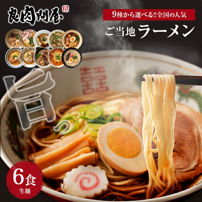 送料無料 ご当地ラーメン6食セット 9種から選べる 生ラーメン ラーメン らーめん 麺 こだわりの麺 北海道 九州 ポイント消化 送料無 お試し ポイント消費 父の日 お歳暮 御歳暮 食べ比べ ご当地 美味しい グルメ お取り寄せ