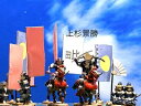 完成品 上杉景勝 10体セット 合戦 ジオラマ 戦国武将 フィギュア プラモデル 米沢城 黒川城 時代模型 1/72サイズ