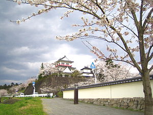 [完成品] 　涌谷城城山公園（宮城県涌谷町字城山）日本の城　お城のジオラマ模型　プラモデル　城郭模型