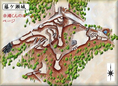 [完成品] 　藤ケ瀬城（奥出雲町横田）日本の城　お城のジオラ