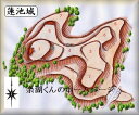 [完成品] 　蓮池城（土佐市蓮池字土居、城山公園）日本の城　お城のジオラマ模型　プラモデル　城郭模型