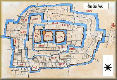[完成品] 　福島城（八女市本町八女公園）　日本の城　お城の