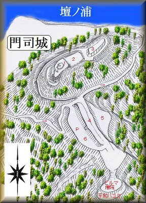 [完成品] 　門司城（北九州市門司区門司古城山）　日本の城　お城のジオラマ模型　プラモデル　城郭模型