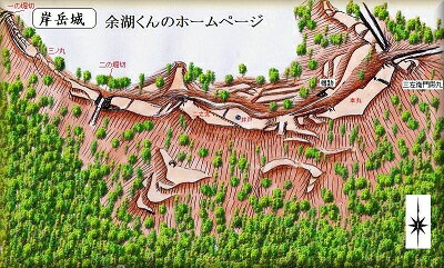 [完成品] 岸岳城（唐津市北波多岸山）日本の城　お城のジオラマ模型　プラモデル　城郭模型