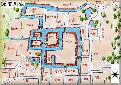 [完成品] 須賀川城（須賀川市諏訪町）日本の城　お城のジオラ