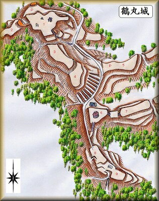 [完成品] 　鶴丸城・岩ヶ崎城（栗原市栗駒岩ヶ崎）日本の城　お城のジオラマ模型　プラモデル　城郭模型