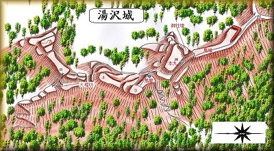 [完成品] 　湯沢城（湯沢市古館山）日本の城　お城のジオラマ模型　プラモデル　城郭模型