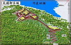 [完成品] 　花園御岳城（寄居町末野）日本の城　お城のジオラマ模型　プラモデル　城郭模型