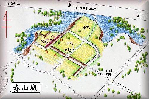 [完成品] 　赤山城・赤山陣屋（川口市赤山）日本の城　お城のジオラマ模型　プラモデル　城郭模型