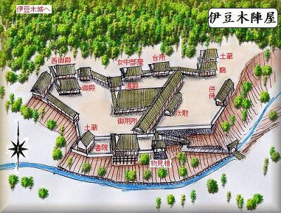 [完成品] 伊豆木陣屋（飯田市伊豆木）日本の城　お城のジオラマ模型　プラモデル　城郭模型