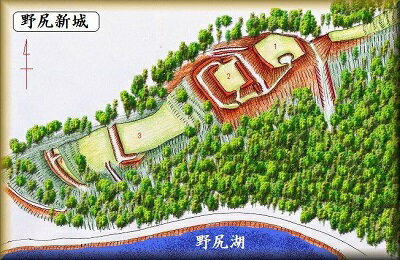 [完成品] 野尻新城（信濃町野尻字城が入）日本の城　お城のジオラマ模型　プラモデル　城郭模型