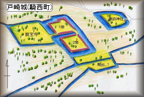 [完成品] 戸崎城（騎西町戸崎字城下）日本の城　お城のジオラマ模型　プラモデル　城郭模型