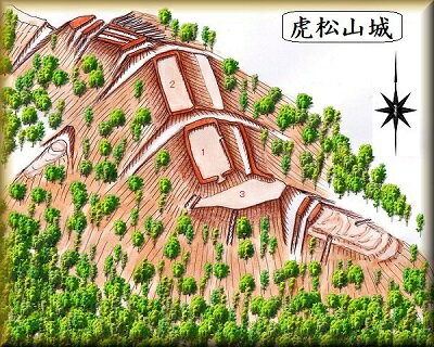 [完成品] 虎松山城（串本町和深虎松山）日本の城　お城のジオラマ模型　プラモデル　城郭模型