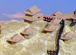 完成品■観音寺城 城コレ　ケース付き　サイズ(W113×D92×H113mm) 日本の城　お城のジオラマ模型　プラモデル　城郭模型