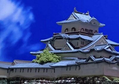 完成品■岸和田城 城コレ　ケース付き　サイズ(W113×D92×H113mm) 日本の城　お城のジオラマ模型　プラモデル　城郭模型