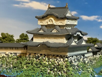 完成品■高松城 城コレ　ケース付き　サイズ(W113×D92×H113mm) 日本の城　お城のジオラマ模型　プラモデル　城郭模型