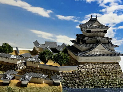 【完成品】 小倉城　ケース付き　ミニ18サイズ　お城　模型　ジオラマ　プラモデル