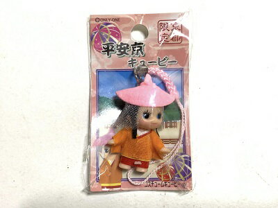 京都限定　平安京　キューピー　可愛い　QP　ストラップ　ご当地　根付　 [中古]