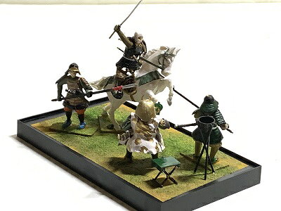 川中島の戦い　武田信玄 と上杉謙信　一騎打ち　1/35　合戦ジオラマ　戦国武将　コ...