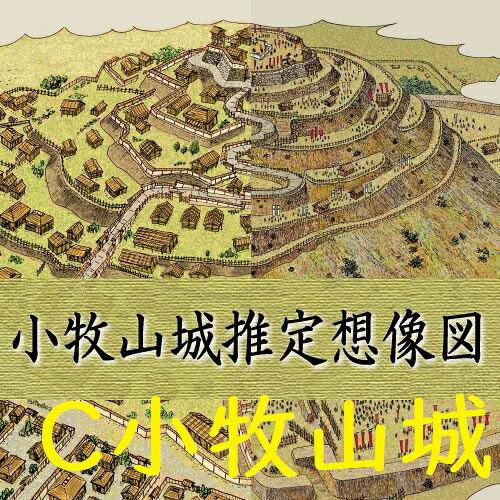 [完成品] 小牧山城　 A3正方形サイズ　日本の城　お城 ジオラマ 模型　プラモデル...
