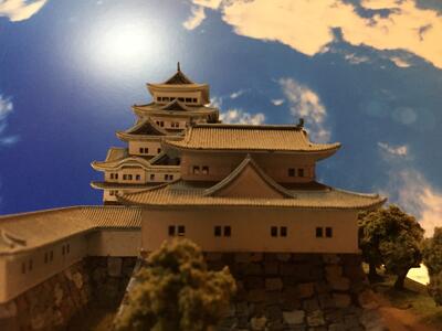［完成品］名古屋城天守1/350　ライトアップ　B4サイズ　日本100名城　日本の城　...