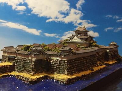 [完成品］岸和田城（大阪府岸和田市岸城町）ケース付き　ミニサイズ　続日本100名...