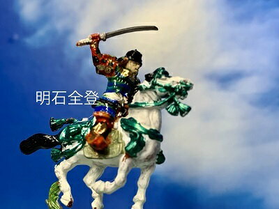 [完成品] 明石全登 1体+家臣4体　5体　合戦 ジオラマ　戦国武将　フィギュア　プラモデル　真田丸、大坂城　時代模型　1/72サイズ