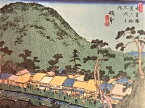 [ジオラマ完成品］広重・英泉　木曽街道(中仙道)六拾九次　18　坂本　(群馬県松井田町)　ケース付き　ミニ18サイズ　浮世絵　ジオラマ