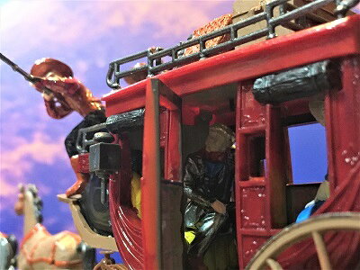 [完成品]　駅馬車　1/40サイズ　ジオラマ　模型　ウエスタン　西部劇　カウボーイ...