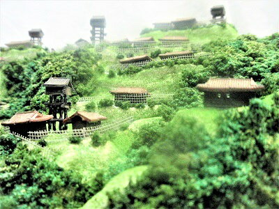 [完成品]　戸石城（上田市住吉）　戸石崩れ　ケース付き　ミニサイズ　風林火山　...