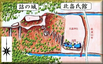 [完成品] 　多気北畠氏館・詰の城（津市三杉町上多気）　続日本100名城　日本の城　お城のジオラマ模型　プラモデル　城郭模型