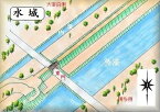 [完成品] 　水城（大野城市、太宰府市）続日本100名城　日本の城　お城のジオラマ模型　プラモデル　城郭模型