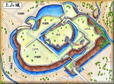 [完成品] 　上山城（山形県上山市元城内月岡公園）日本の城　お城のジオラマ模型　プラモデル　城郭模型