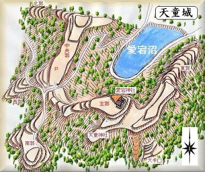 [完成品] 　天童城（天童市天童字城山・天童公園）日本の城　お城のジオラマ模型　プラモデル　城郭模型