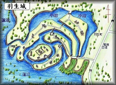 [完成品] 　羽生城（羽生市東2～5丁目）　日本の城　お城のジオラマ模型　プラモデル　城郭模型