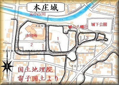 [完成品] 　本庄城（本庄市本庄）　日本の城　お城のジオラマ模型　プラモデル　城郭模型