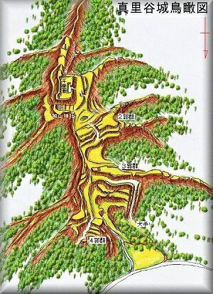 [完成品] 　真里谷城（木更津市真里谷字真地城山）日本の城　お城のジオラマ模型　プラモデル　城郭模型