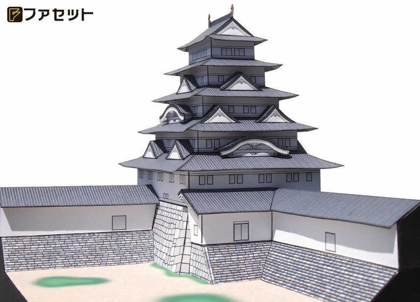 日本名城シリーズ1／300　世界遺産・国宝 二条城 　寛永期天守　ペーパークラフト ...