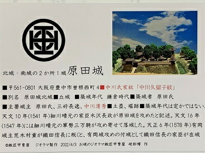 摂津　原田城　有岡城攻めの陣城　